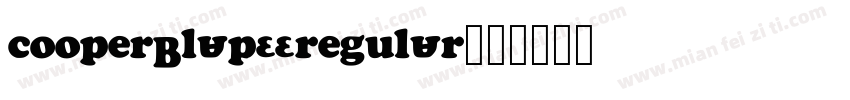 CooperBlaPEE Regular字体转换